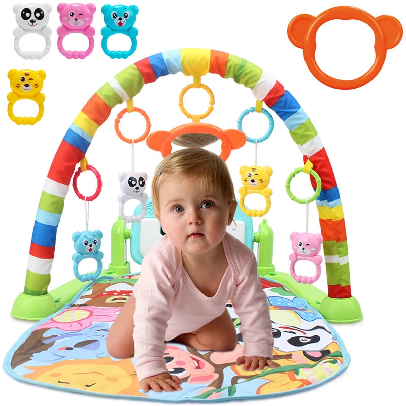 Baby Play Mat Kids Rug Educational Puzzle Carpet With Piano Keyboard Cute Animal Playmat Baby Gym Crawling Activity Mat Toys 49