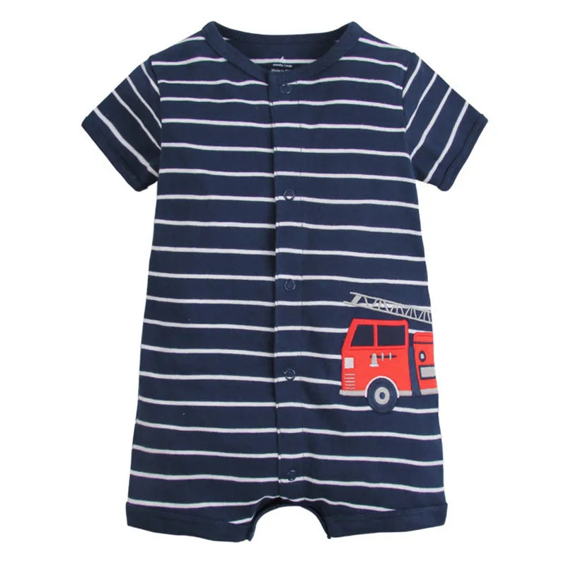 Summer 100% Cotton Newborn Infant Bodysuits 6-24
