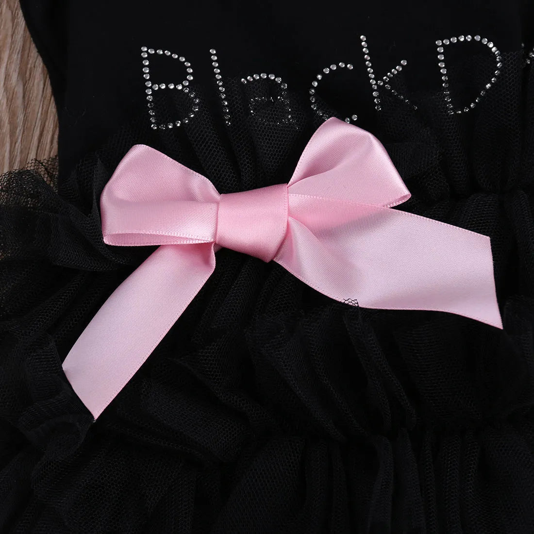 Infantil Baby Girls Bow Little Black Dress Fashion