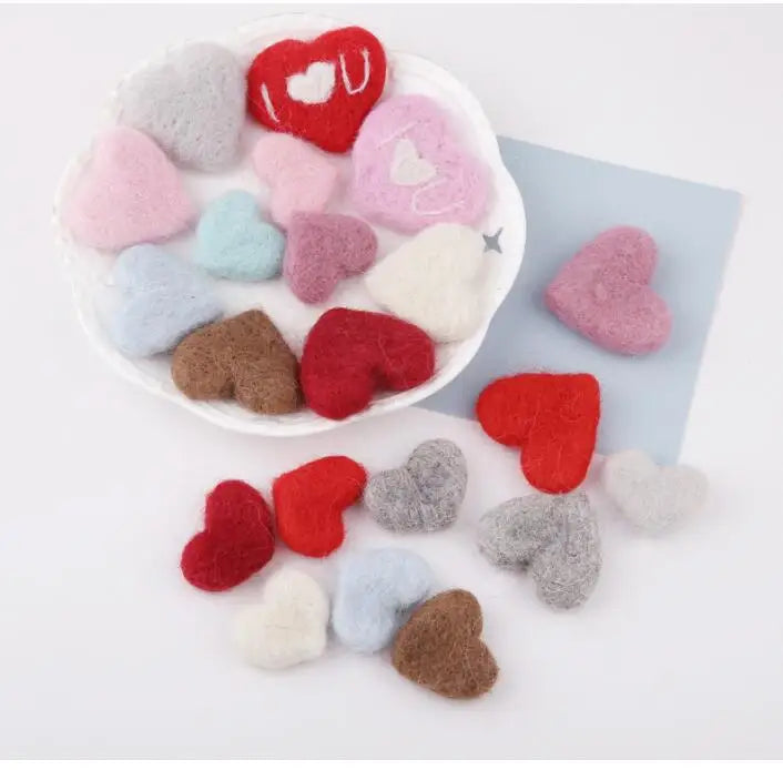 Newborn Photography Props Baby Photography Accessories Newborn Girl Boy Photo Shoot Props Felted Wool Felt Love Heart fotografia