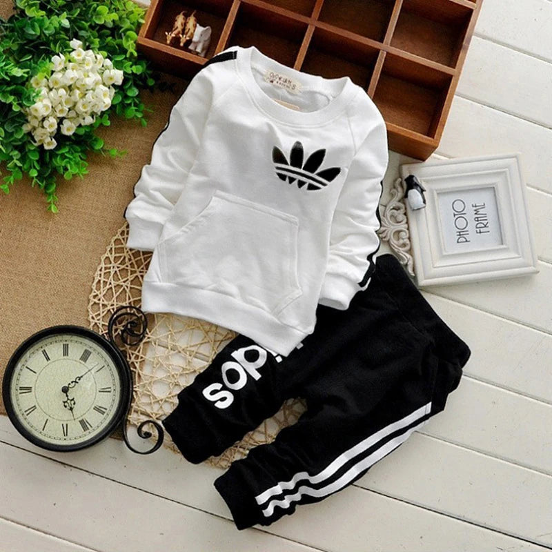 Brand Baby Boy Sweatshirts Sports Pants Autumn Clothing Set
