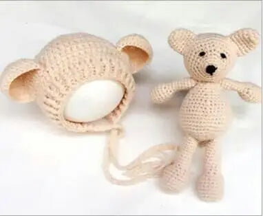 Newborn Cartoon chicken Doll Crochet Knit Accessory