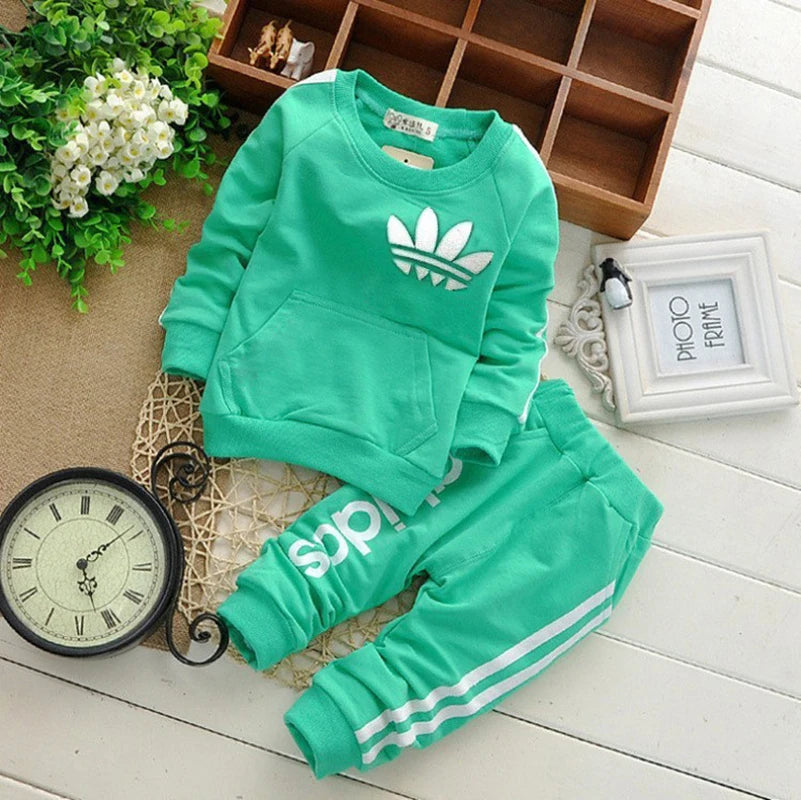 Brand Baby Boy Sweatshirts Sports Pants Autumn Clothing Set