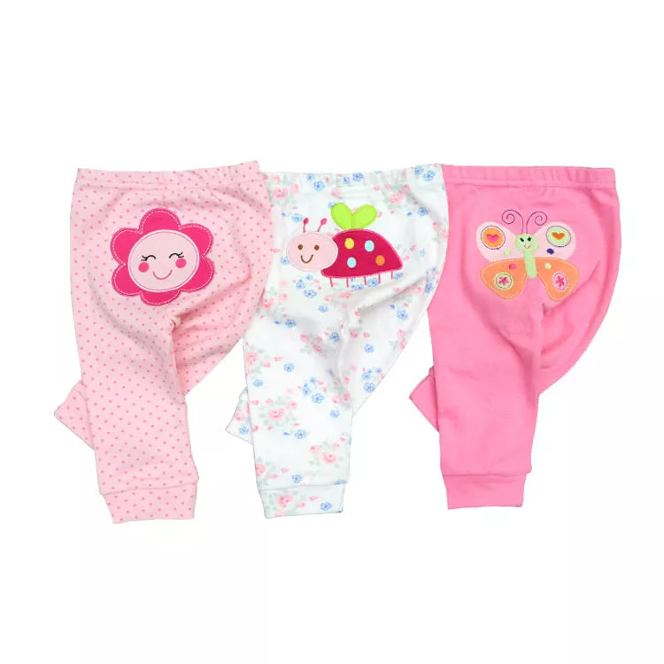 Baby Girl Pants 3/4/5Pieces Cotton Newborn Baby