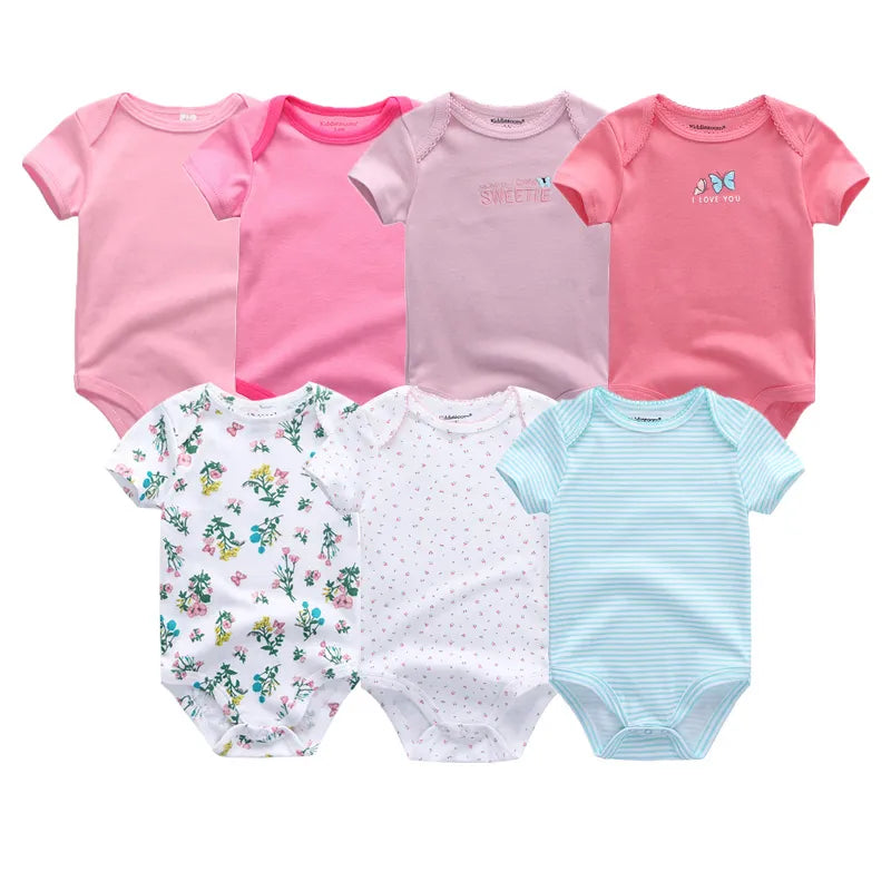 Newborn Baby Clothing 7Pcs/Lot Infant Bodysuits 100%Cotton