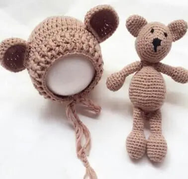 Newborn Cartoon chicken Doll Crochet Knit Accessory