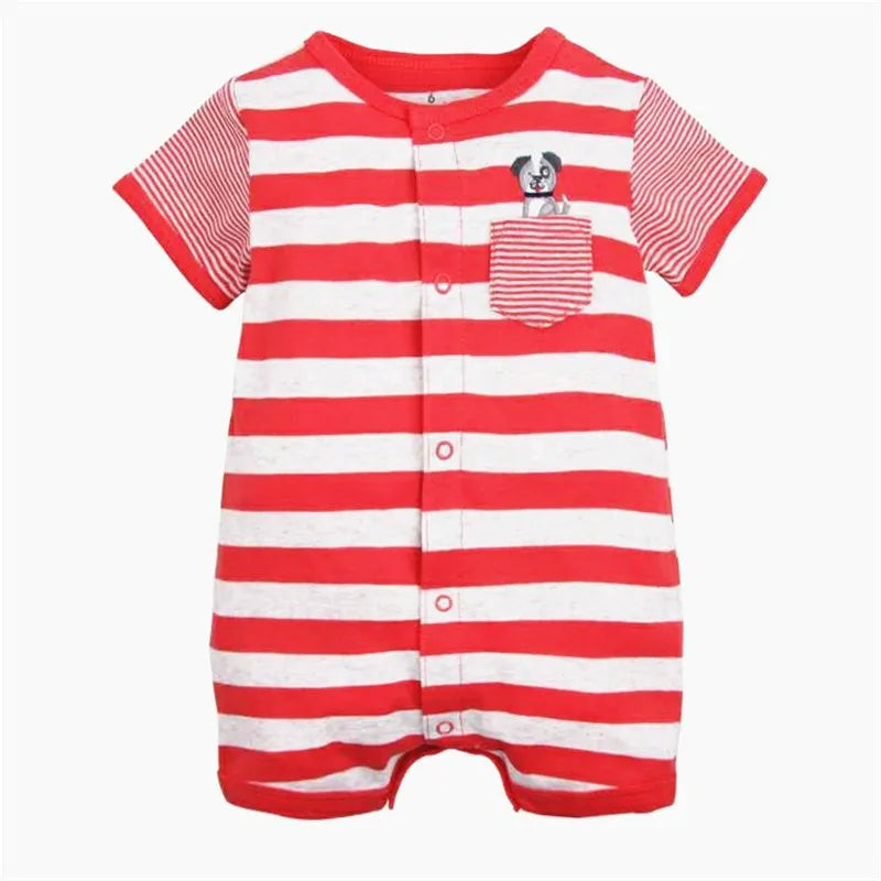 Summer 100% Cotton Newborn Infant Bodysuits 6-24