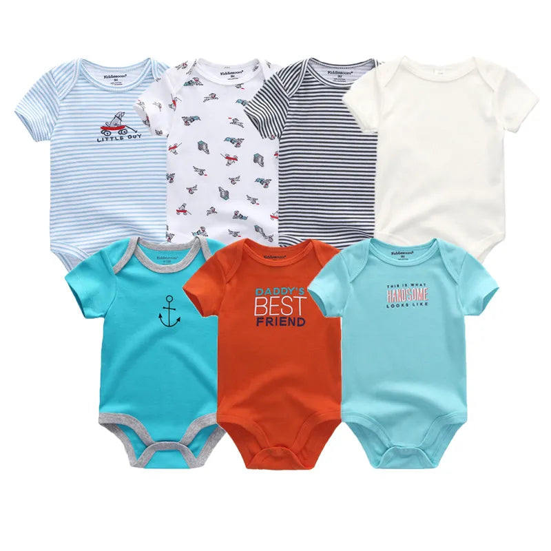Newborn Baby Clothing 7Pcs/Lot Infant Bodysuits 100%Cotton