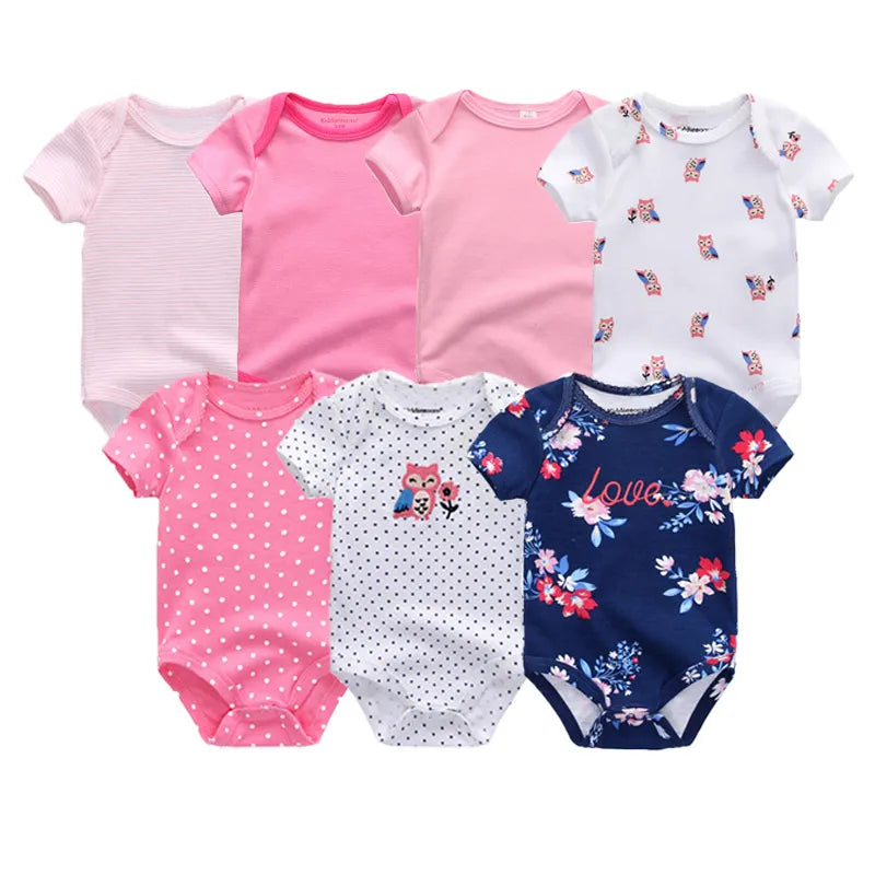 Newborn Baby Clothing 7Pcs/Lot Infant Bodysuits 100%Cotton