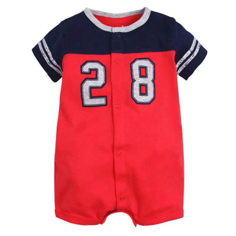 Summer 100% Cotton Newborn Infant Bodysuits 6-24