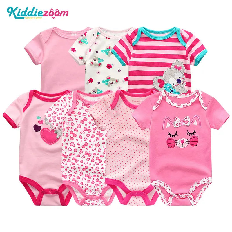 Newborn Baby Clothing 7Pcs/Lot Infant Bodysuits 100%Cotton