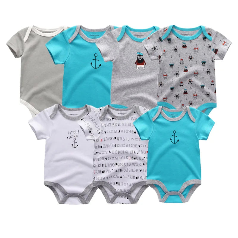 Newborn Baby Clothing 7Pcs/Lot Infant Bodysuits 100%Cotton