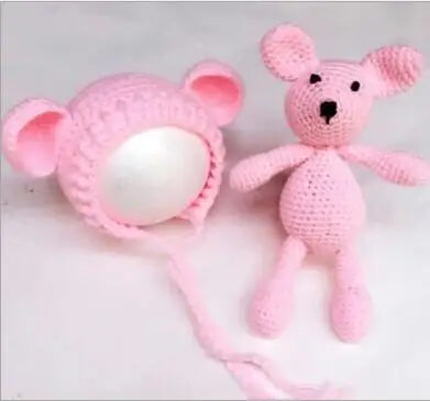 Newborn Cartoon chicken Doll Crochet Knit Accessory