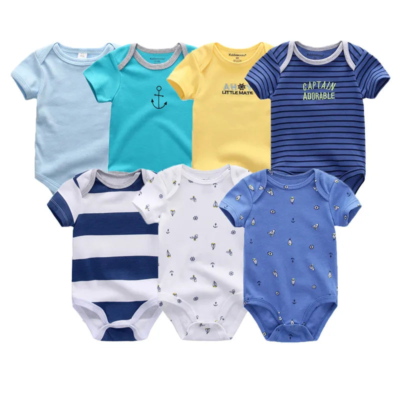 Newborn Baby Clothing 7Pcs/Lot Infant Bodysuits 100%Cotton