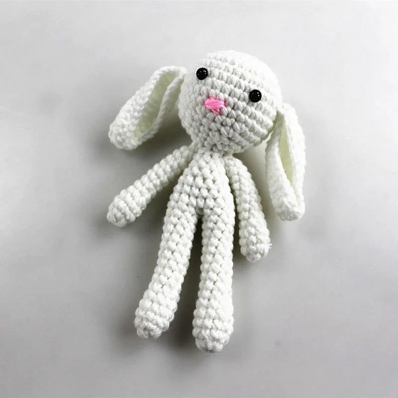 Baby Infant Knitting Crochet Rabbit Hat With Doll Outfits