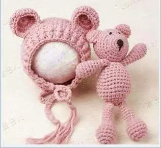 Newborn Cartoon chicken Doll Crochet Knit Accessory