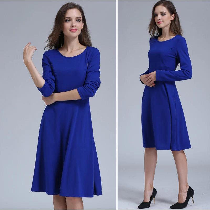 Solid Long Sleeve Maternity Clothes Nursing Breastfeeding Dresses Moms Feeding Wear S M L XL XXL Free Shipping