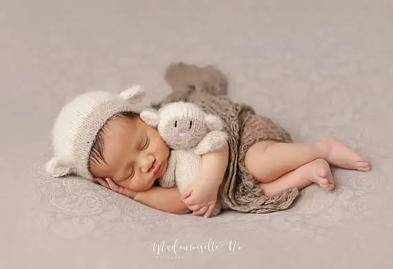 Newborn Cartoon chicken Doll Crochet Knit Accessory
