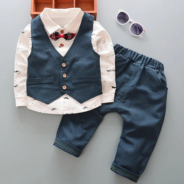 Spring 3pcs suit for babies cloth kid boy clothing sets