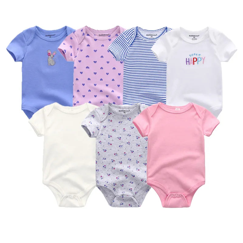 Newborn Baby Clothing 7Pcs/Lot Infant Bodysuits 100%Cotton