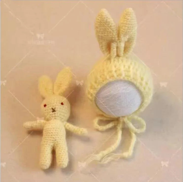 Newborn Cartoon chicken Doll Crochet Knit Accessory