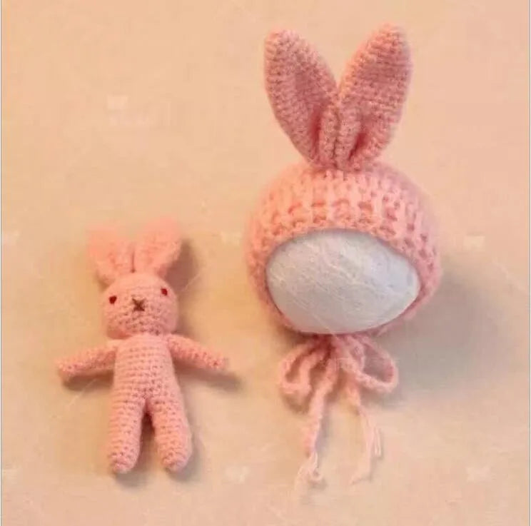 Newborn Cartoon chicken Doll Crochet Knit Accessory