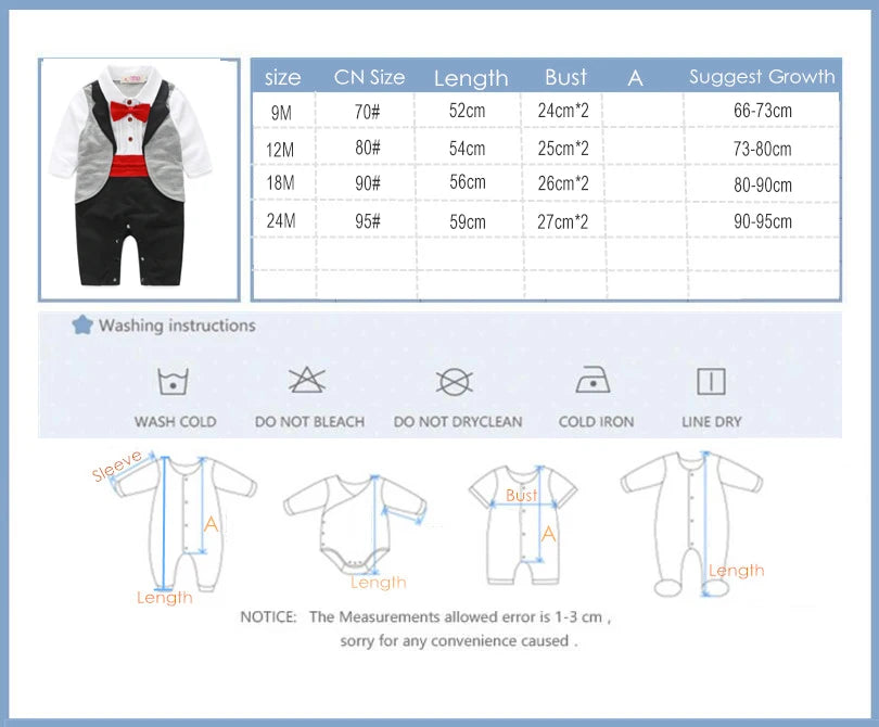 Spring New Baby Boys Clothes Pure Cotton Jumpsuit