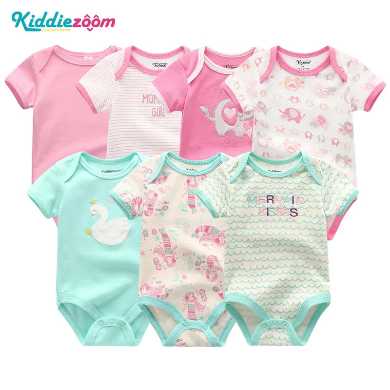 Newborn Baby Clothing 7Pcs/Lot Infant Bodysuits 100%Cotton