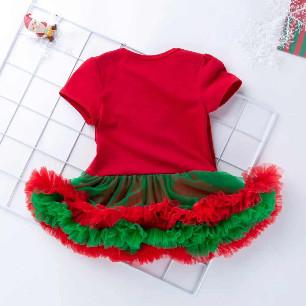 Christmas Baby Girl Clothing for Kids Romper CottonShort Sleeve Toddler Santa Claus Jumpsuit Tutu Dress Costumes 2020 Popular