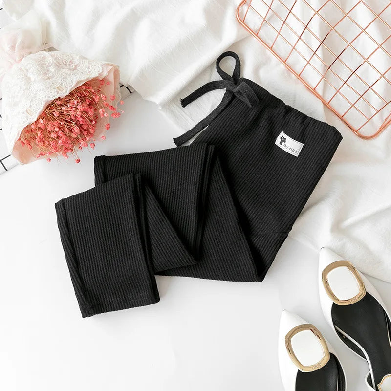 Casual Leggings For Pregnant Women Elastic High Waist