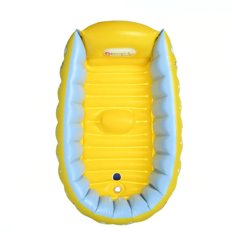 Summer Baby Bathtub Cartoon Inflatable bath tub Child tub Cushion Warm winner keep warm folding Portable bathtub With Pump Gift