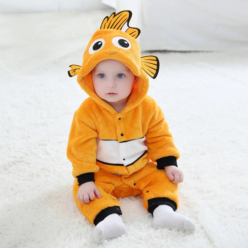 Cosplay Baby Romper Cartoon Nemo Winter Costume