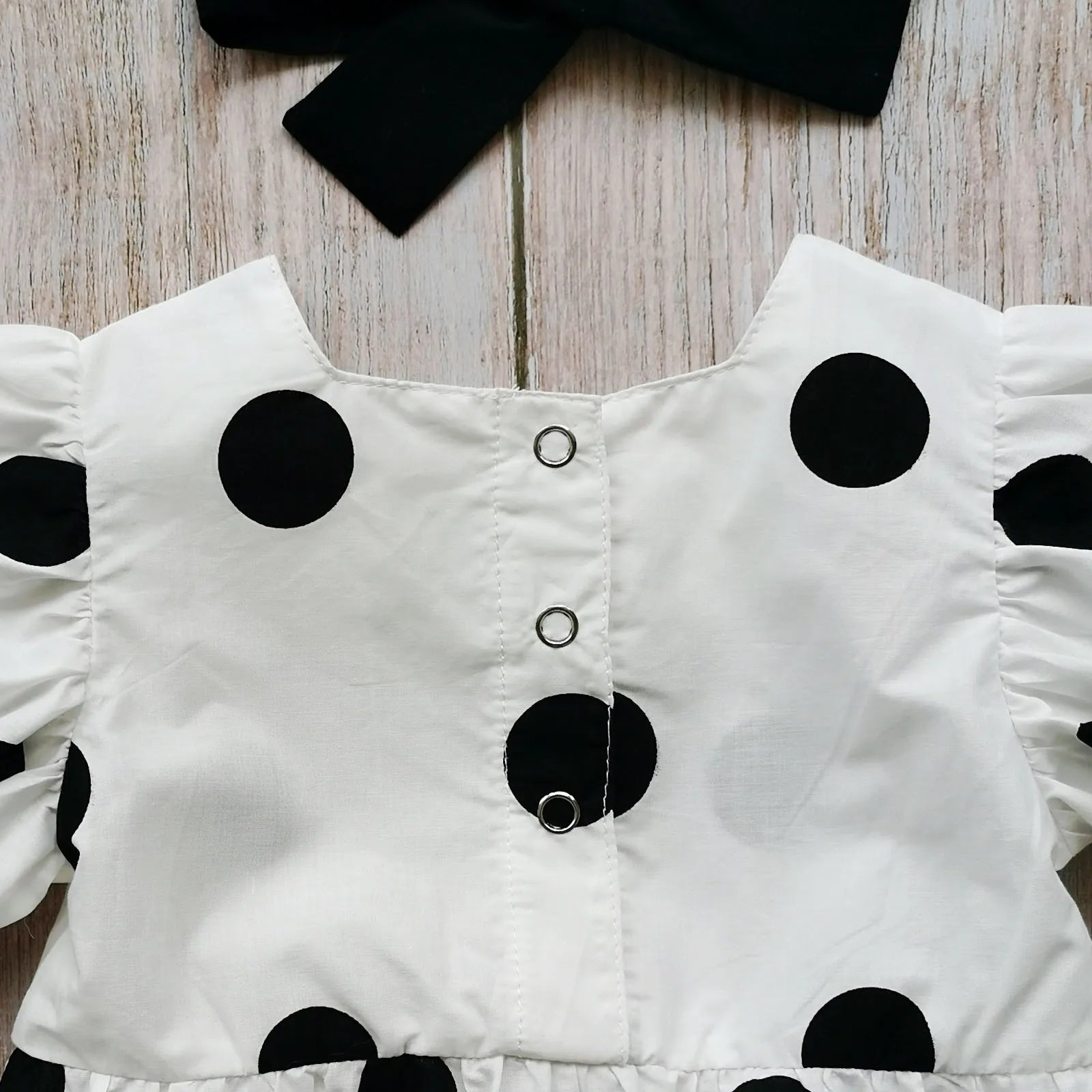 New Summer Polka Dot Printed Puff  Jumpsuit Headband 2pcs Outfit