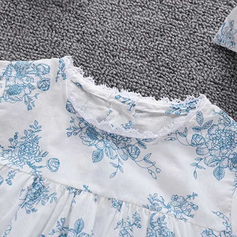 Korean Style Infant Baby Girls Flower Cotton Jumpsuit One piece Outfit Newborn Baby Romper Summer Baby Girls Clothes