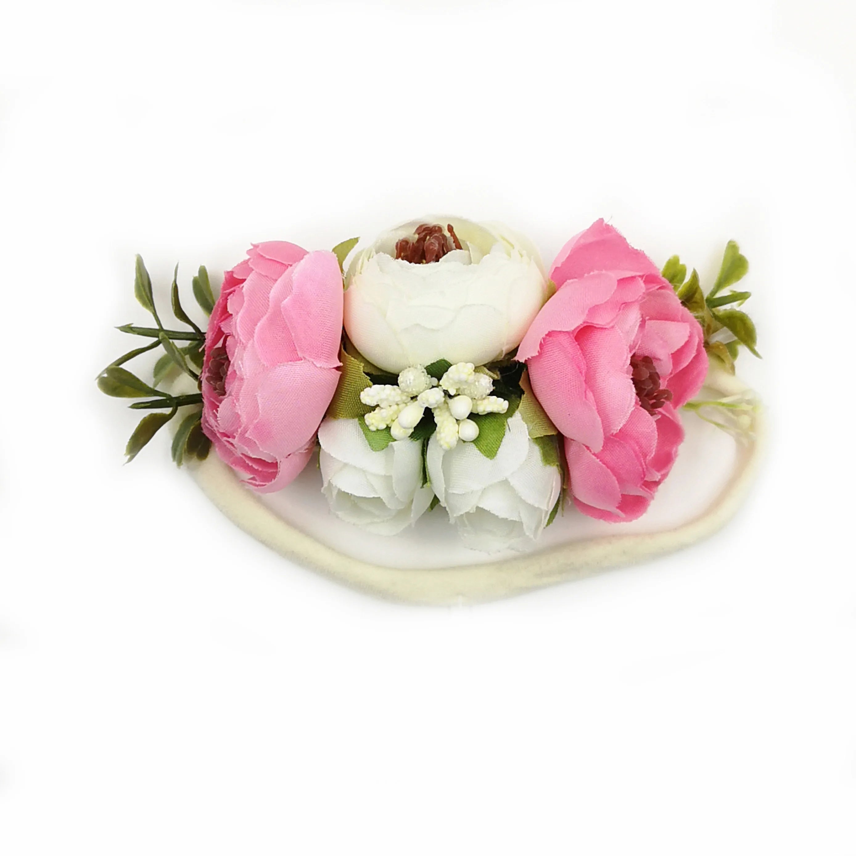 Baby Girl Headbands Nylon Floral Pearl Newborns Headband Princess