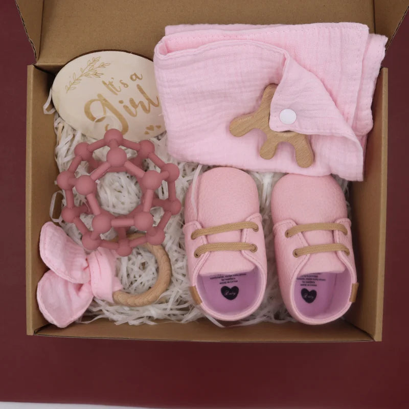 Baby Gift Box Genetic Ball Toddler Shoes Rabbit Ears Toy Grindy Bear