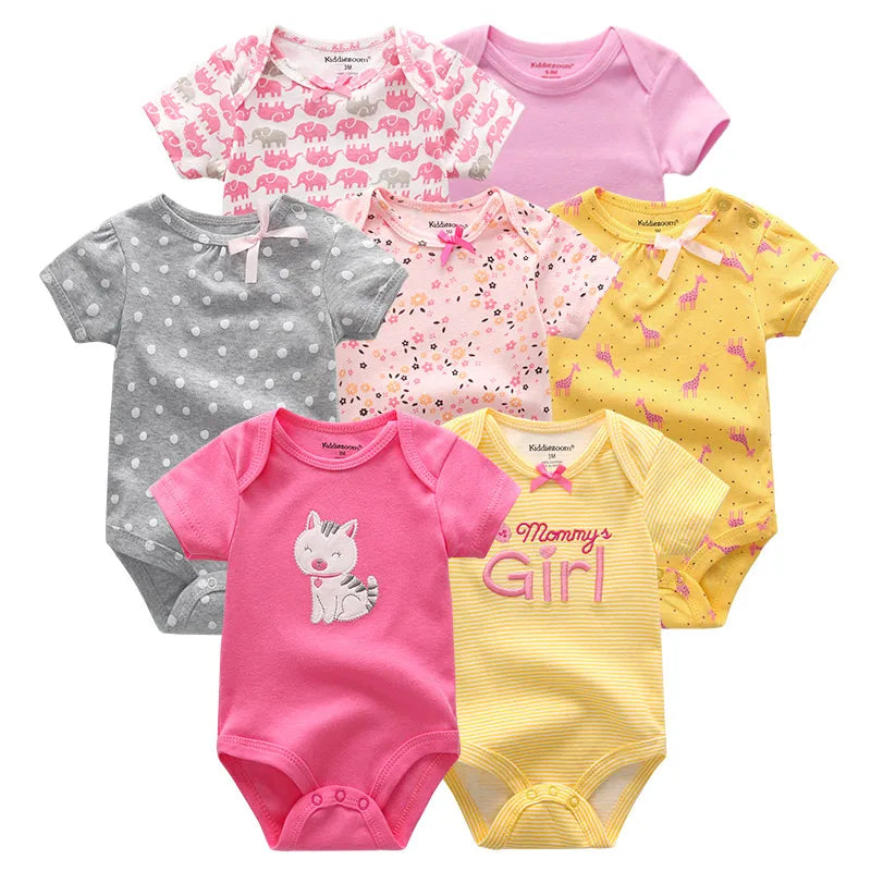 Newborn Baby Clothing 7Pcs/Lot Infant Bodysuits 100%Cotton