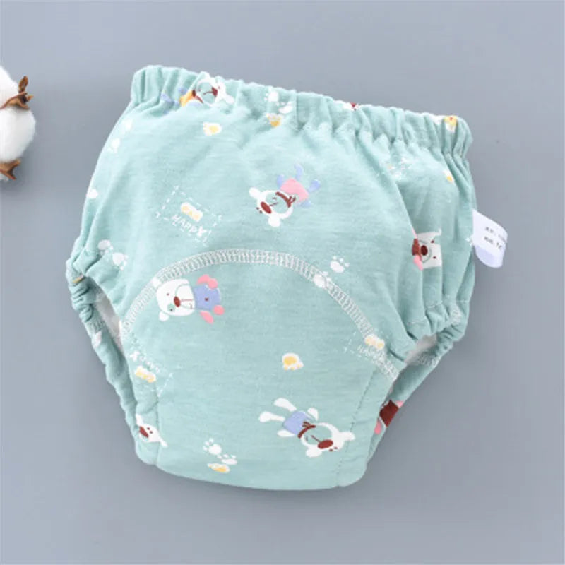 Baby Reusable Washable Diaper Pant Infant Potty Training Cloth Pocket Nappy Panties Diapers 6 Layers Cover Wrap Suits Girls Boys