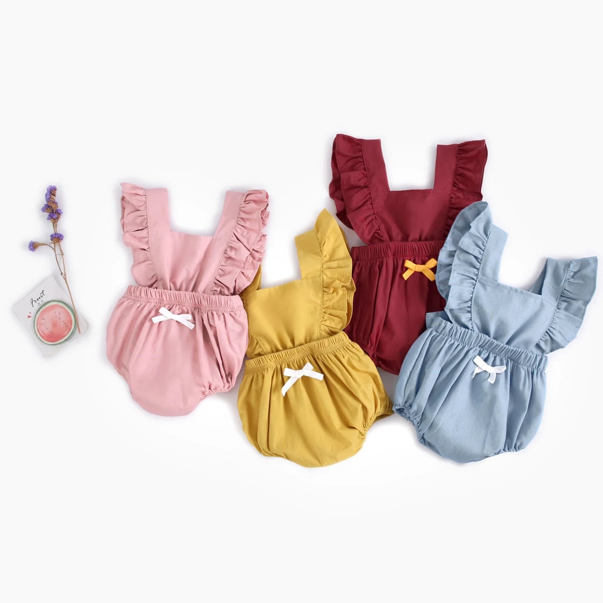 Cute Summer Princess Baby Girls Cotton Bodysuits