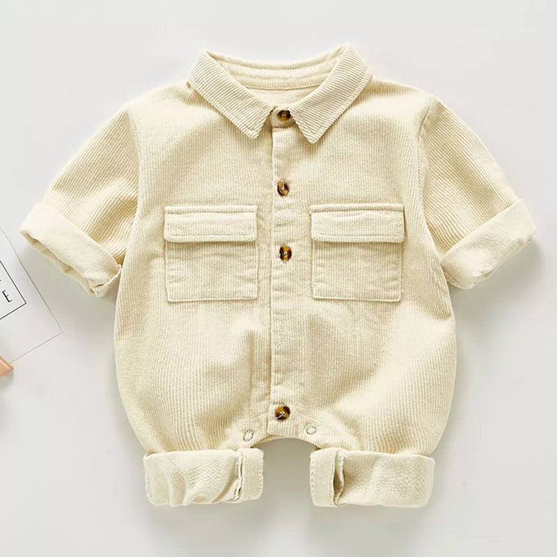 New Newborn Boys Girls Corduroy Jumpsuits Clothes