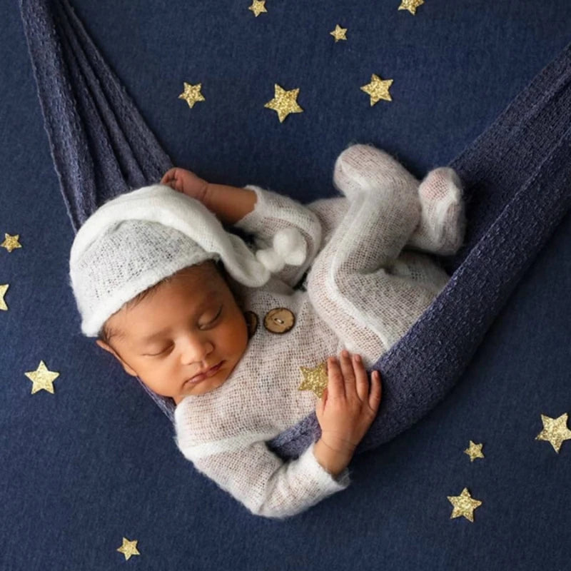 Mohair Baby Romper Hat Set Knitted Wool Bodysuit