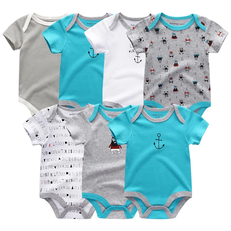 Newborn Baby Clothing 7Pcs/Lot Infant Bodysuits 100%Cotton