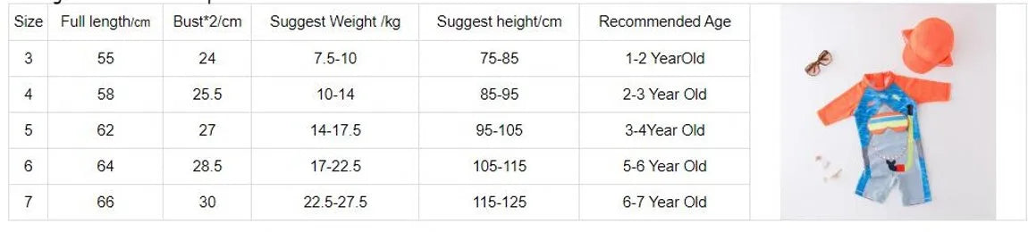 Baby boy swimwear with cap suit surfing Wear