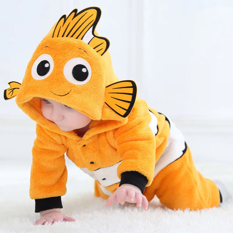 Cosplay Baby Romper Cartoon Nemo Winter Costume