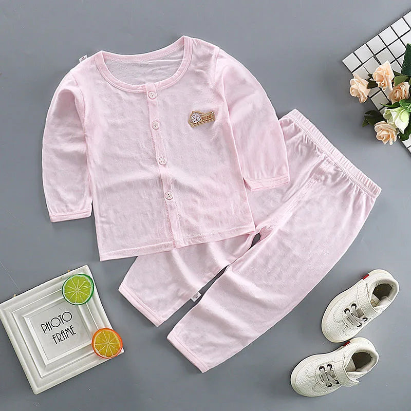 Pure Cotton Sets For Girls Baby Summer Sleepwear