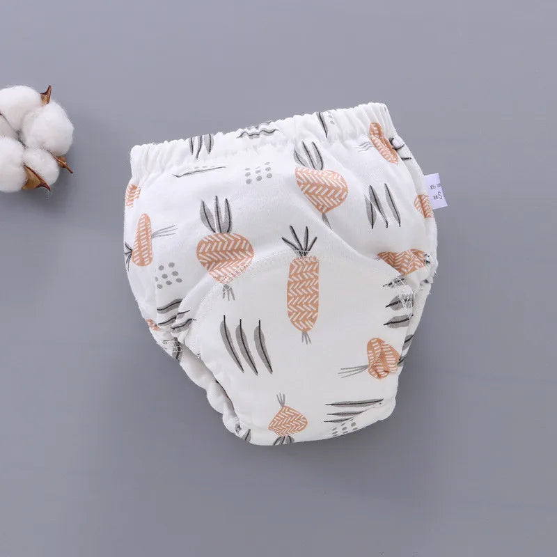 Baby Reusable Washable Diaper Pant Infant Potty Training Cloth Pocket Nappy Panties Diapers 6 Layers Cover Wrap Suits Girls Boys