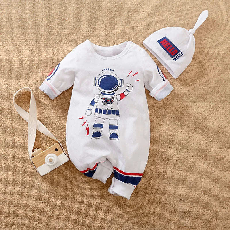 Baby Costume Boys Astronaut Space Suit Newborn 0 3 6 9 12 24 Months