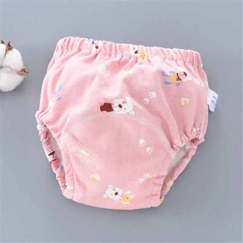 Baby Reusable Washable Diaper Pant Infant Potty Training Cloth Pocket Nappy Panties Diapers 6 Layers Cover Wrap Suits Girls Boys