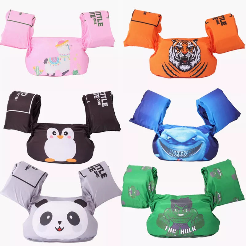 Baby Float Cartoon Arm Sleeve Life Jacket Swimsuit Foam Safety Swimming Training Floating Pool Float Swimming Ring puddle jumper