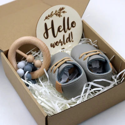 Baby Gift Box Genetic Ball Toddler Shoes Rabbit Ears Toy Grindy Bear